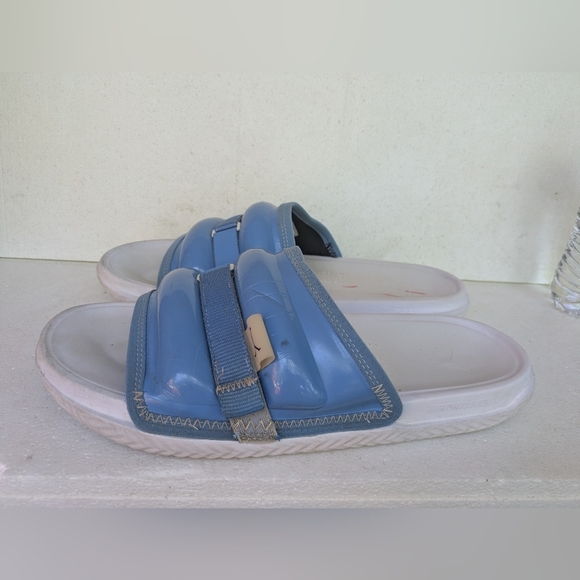 Jordan Super Play Slide Sandal size 13 White and ceil blue Engineered 23 DM - Picture 1 of 9